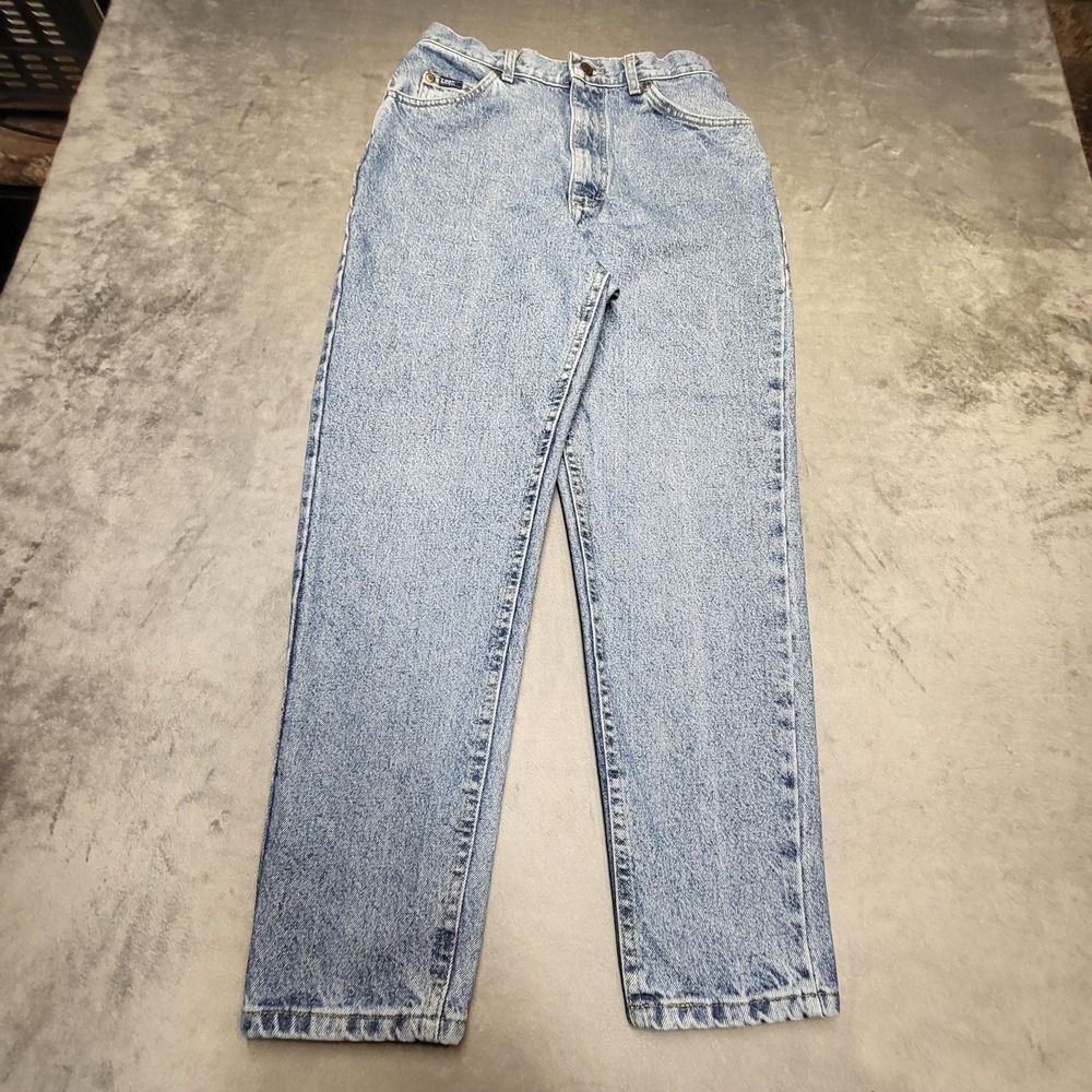 Lee Jeans Womens 14 Petite Blue Mom High Rise Relaxed Vintage 5-Pocket Denim